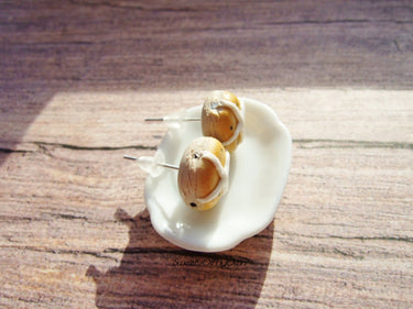 Hot Cross Bun - Stud Earrings - MTO